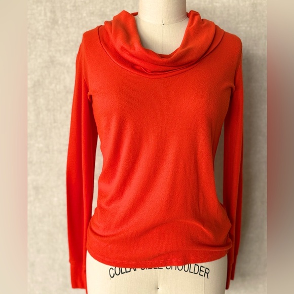 Michael Kors Sweaters - Michael Kors Vibrant Orange Cowl Neck top , T-shirt, Sweater Size M